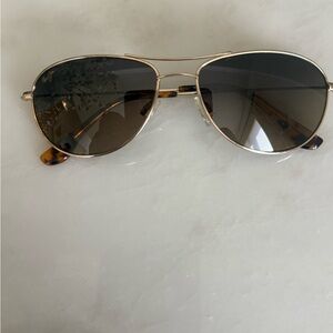 Maui Jim Gold Aviator Sunglasses